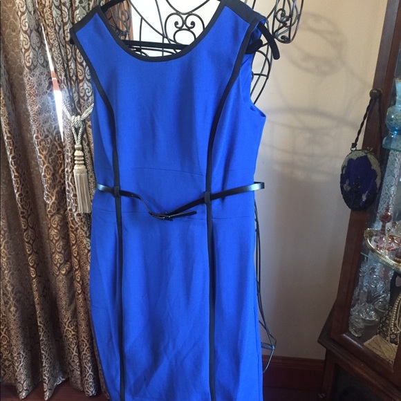 NFS yet Studio 1 blue & black sleeveless dress - Picture 4 of 7
